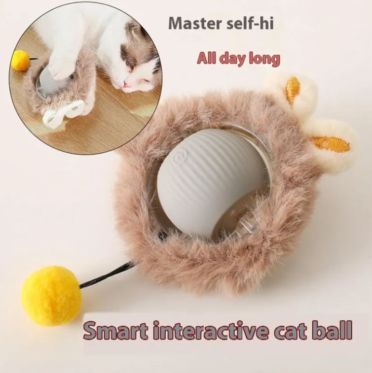 Interactive Rolling Ball Toy for Cats & Dogs