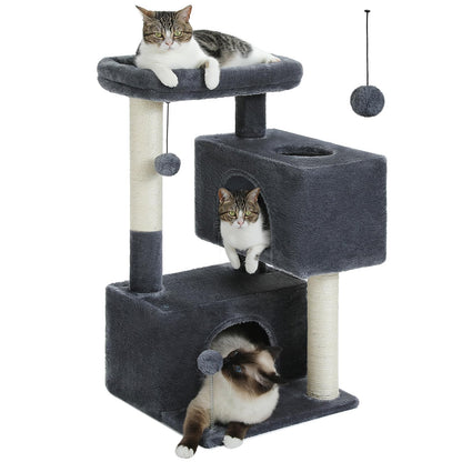 UYMI Cat Tree Tower with Condos & Scratching Posts 31.5"