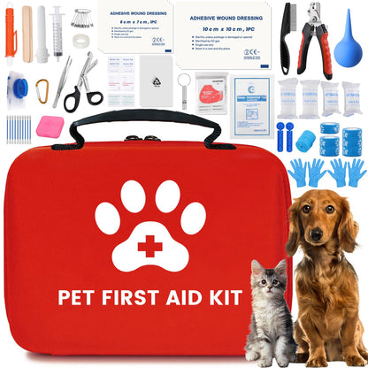 Pet First Aid Kit for Dogs & Cats